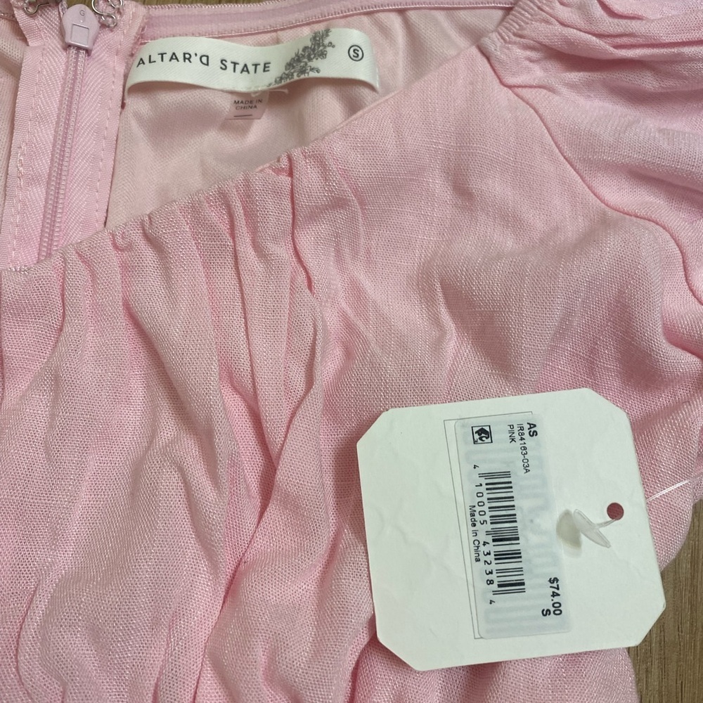 Altar'd State Light Pink Ruffle Mini Dress - Picture 6 of 7